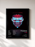 #noir Tableau de l'album Monster Reloaded de Noyz Narcos, cadre noir, imprimé et encadré en France