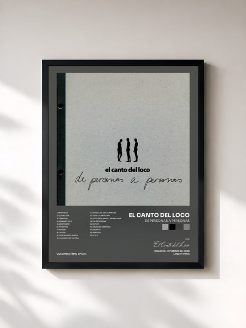 El Canto del Loco · De Personas a Personas — Affiche encadrée