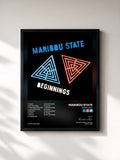 #noir Tableau de l'album Beginnings de Maribou State, cadre noir, imprimé et encadré en France