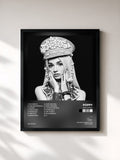 #noir Tableau de l'album Am I A Girl? de Poppy, cadre noir, imprimé et encadré en France