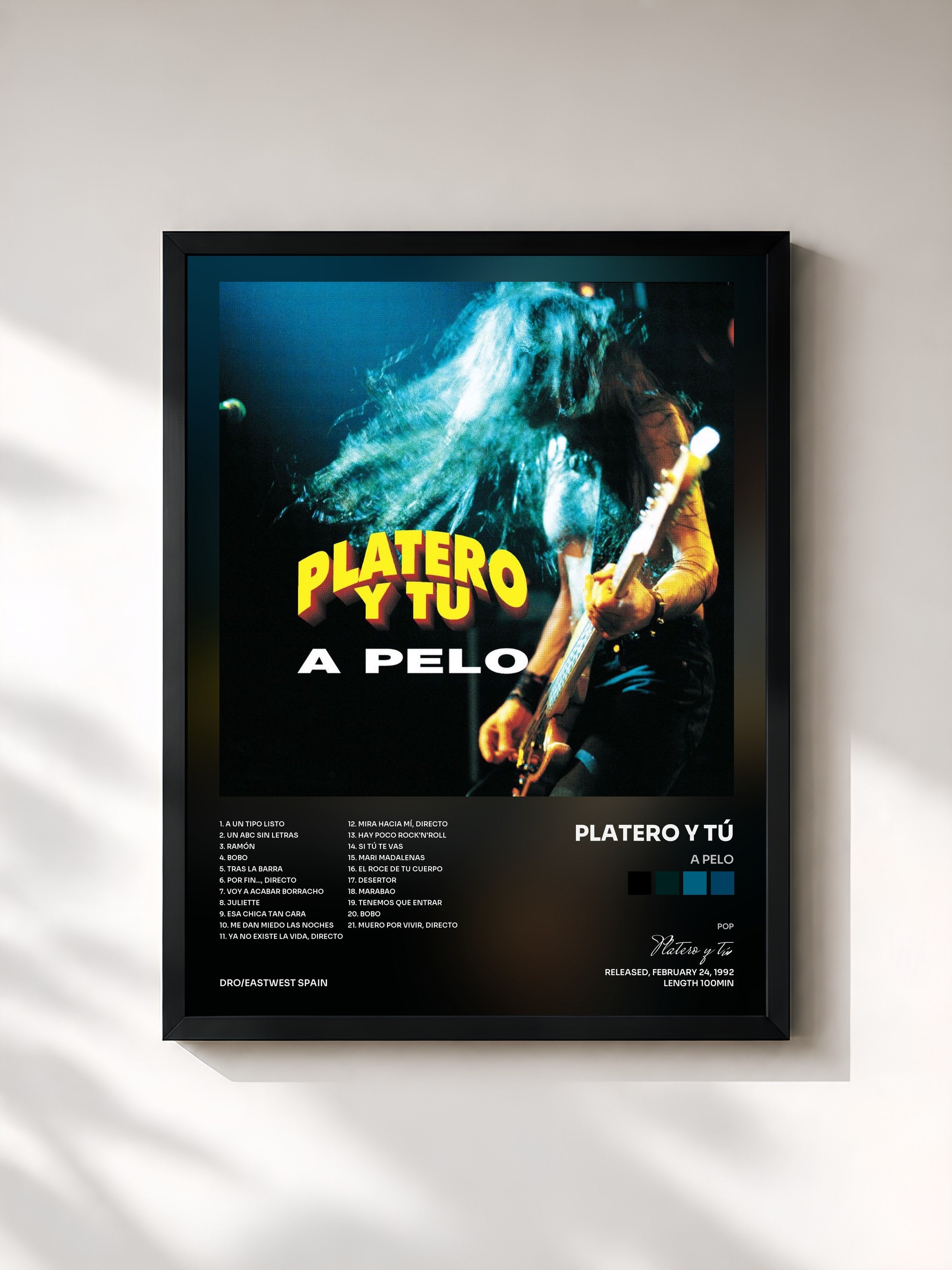 #noir Tableau de l'album A Pelo de Platero y tú, cadre noir, imprimé et encadré en France