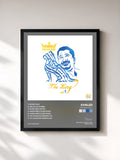 #noir Tableau de l'album The King, Vol. 1 de Khaled, cadre noir, imprimé et encadré en France
