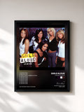 #noir Tableau de l'album Life Got Cold EP de Girls Aloud, cadre noir, imprimé et encadré en France