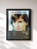 #noir Tableau de l'album Esencial Miguel Bose de Miguel Bosé, cadre noir, imprimé et encadré en France