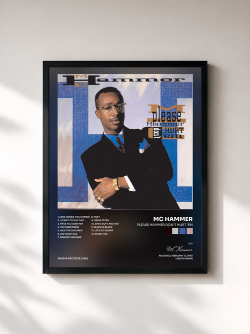 MC Hammer · Please Hammer Don't Hurt 'Em — Affiche encadrée
