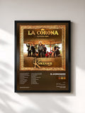 #noir Tableau de l'album La Corona de El Komander, cadre noir, imprimé et encadré en France
