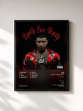 #noir Tableau de l'album Loyalty Over Royalty de CJ, cadre noir, imprimé et encadré en France