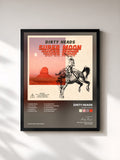 #noir Tableau de l'album Super Moon de Dirty Heads, cadre noir, imprimé et encadré en France