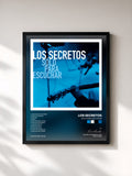 #noir Tableau de l'album Solo Para Escuchar de Los Secretos, cadre noir, imprimé et encadré en France