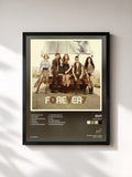 #noir Tableau de l'album Forever 7 de OV7, cadre noir, imprimé et encadré en France