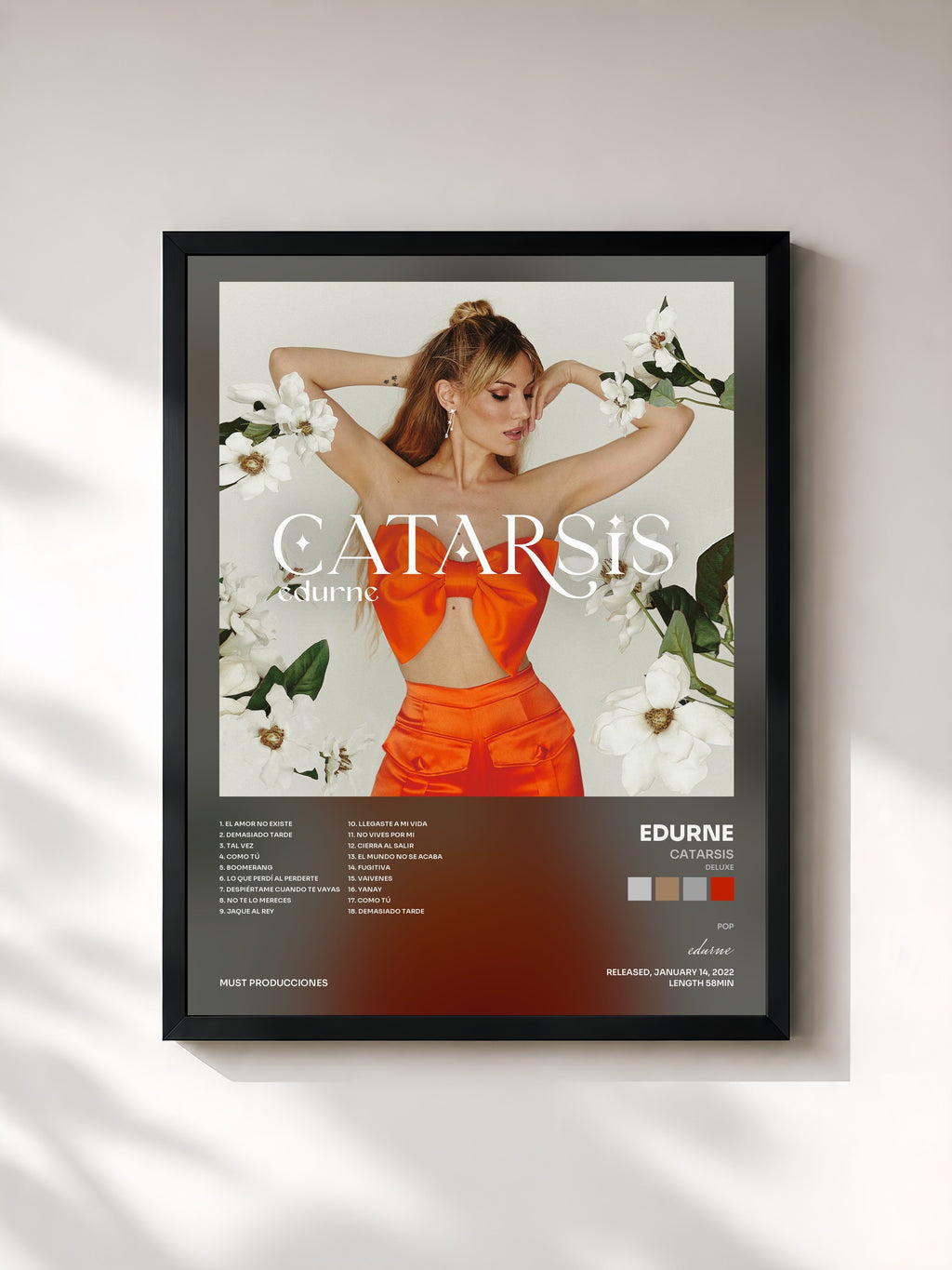 #noir Tableau de l'album Catarsis (Deluxe) de edurne, cadre noir, imprimé et encadré en France
