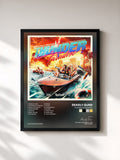 #noir Tableau de l'album Thunder In Paradise de Deadly Guns, cadre noir, imprimé et encadré en France