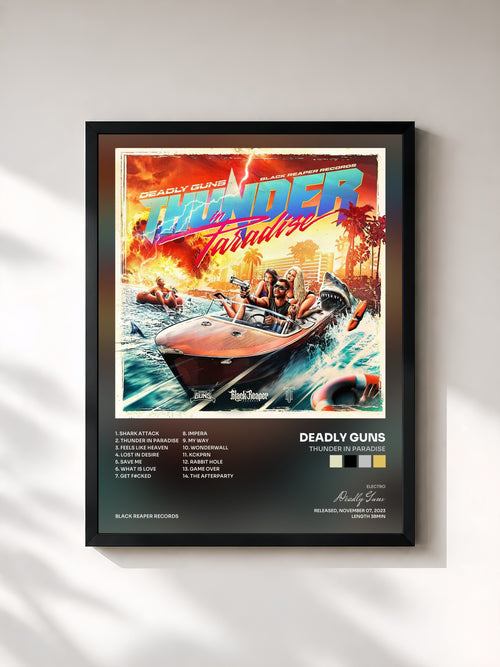 Deadly Guns · Thunder In Paradise — Affiche encadrée