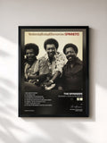 #noir Tableau de l'album Yesterday, Today & Tomorrow de The Spinners, cadre noir, imprimé et encadré en France