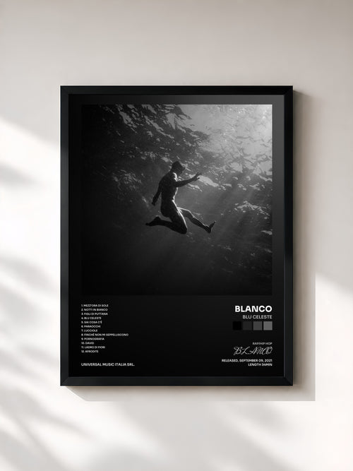 BLANCO · Blu Celeste — Affiche encadrée