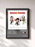 #noir Tableau de l'album Parla col cuore de Ricchi e Poveri, cadre noir, imprimé et encadré en France