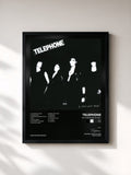 #noir Tableau de l'album Au Coeur de la Nuit de Telephone, cadre noir, imprimé et encadré en France