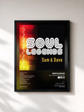 #noir Tableau de l'album Soul Legends: Sam & Dave de Sam & Dave, cadre noir, imprimé et encadré en France