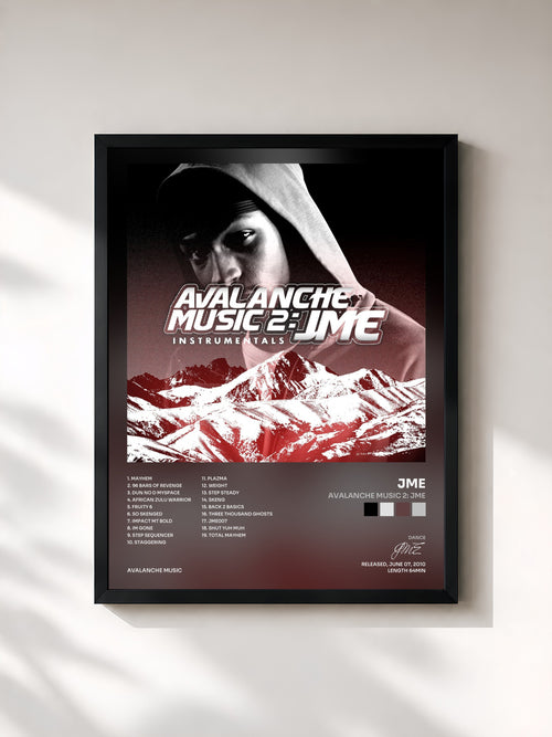 JME · Avalanche Music 2: JME — Affiche encadrée