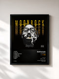 #noir Tableau de l'album Moonrock de Busta Flex, cadre noir, imprimé et encadré en France