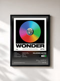 #noir Tableau de l'album Wonder de Hillsong UNITED, cadre noir, imprimé et encadré en France