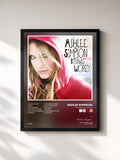 #noir Tableau de l'album Bittersweet World de Ashlee Simpson, cadre noir, imprimé et encadré en France