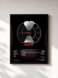 #noir Tableau de l'album DON'T MESS UP MY TEMPO - The 5th Album de EXO, cadre noir, imprimé et encadré en France
