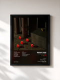 #noir Tableau de l'album Five Dice, All Threes de Bright Eyes, cadre noir, imprimé et encadré en France