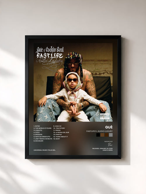 Guè · FASTLIFE 5 : Audio Luxury — Affiche encadrée