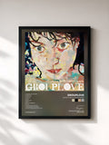 #noir Tableau de l'album Never Trust a Happy Song de Grouplove, cadre noir, imprimé et encadré en France