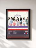 #noir Tableau de l'album UNE ANNEE de Apink, cadre noir, imprimé et encadré en France