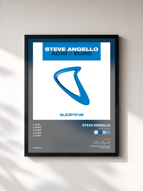 Steve Angello · Acid / Euro — Affiche encadrée