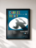 #noir Tableau de l'album Le meilleur des années CBS de Charles Trenet, cadre noir, imprimé et encadré en France