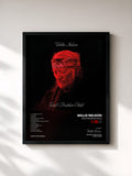 #noir Tableau de l'album God's Problem Child de Willie Nelson, cadre noir, imprimé et encadré en France