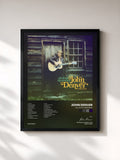 #noir Tableau de l'album All of My Memories de John Denver, cadre noir, imprimé et encadré en France