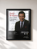 #noir Tableau de l'album The Classic Christmas Album de Andy Williams, cadre noir, imprimé et encadré en France