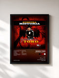 #noir Tableau de l'album Nuestra Historia, Vol. 1 de Banda Toro, cadre noir, imprimé et encadré en France