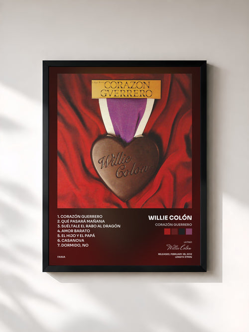 Willie Colón · Corazón Guerrero — Affiche encadrée