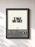 #noir Tableau de l'album Take Heart (Again) de Hillsong Worship, cadre noir, imprimé et encadré en France