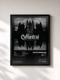 #noir Tableau de l'album Cathedral de John Carpenter, cadre noir, imprimé et encadré en France