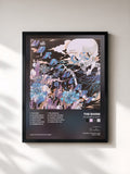 #noir Tableau de l'album The Worm's Heart de The Shins, cadre noir, imprimé et encadré en France