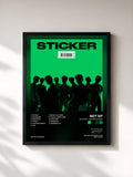 #noir Tableau de l'album Sticker - The 3rd Album de NCT 127, cadre noir, imprimé et encadré en France