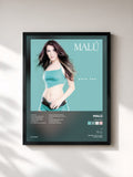 #noir Tableau de l'album Esta Vez de Malú, cadre noir, imprimé et encadré en France