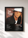 #noir Tableau de l'album In My Wildest Dreams de Kenny Chesney, cadre noir, imprimé et encadré en France