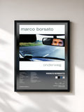 #noir Tableau de l'album Onderweg de Marco Borsato, cadre noir, imprimé et encadré en France