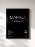 #noir Tableau de l'album Fantasy de Manau, cadre noir, imprimé et encadré en France