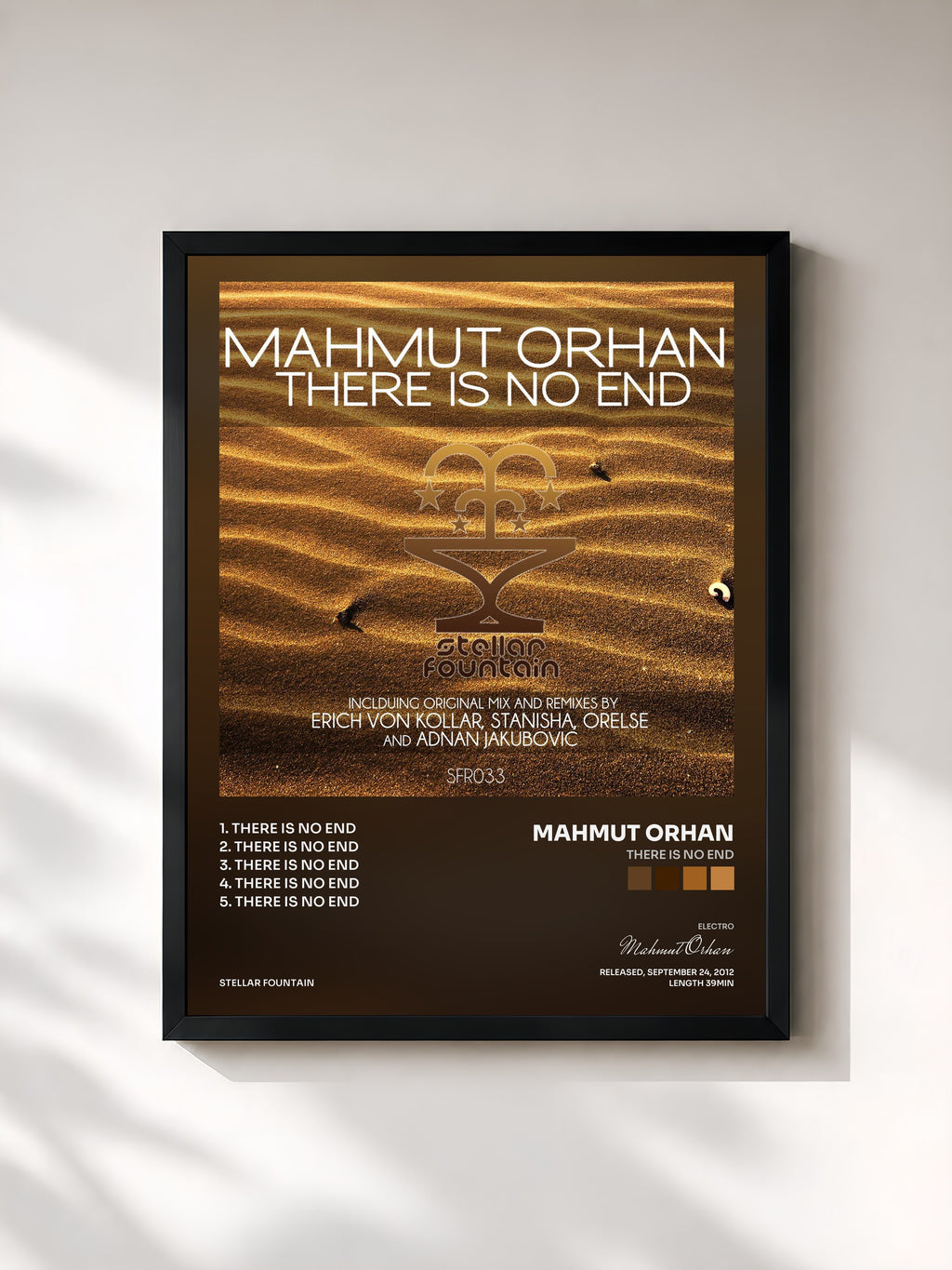 #noir Tableau de l'album There Is No End de Mahmut Orhan, cadre noir, imprimé et encadré en France