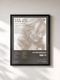 #noir Tableau de l'album iTunes Originals de Lee Ann Womack, cadre noir, imprimé et encadré en France