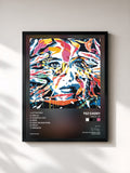 #noir Tableau de l'album Walls - EP de Tez Cadey, cadre noir, imprimé et encadré en France