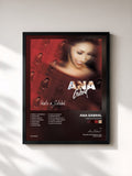 #noir Tableau de l'album Huelo a Soledad de Ana Gabriel, cadre noir, imprimé et encadré en France